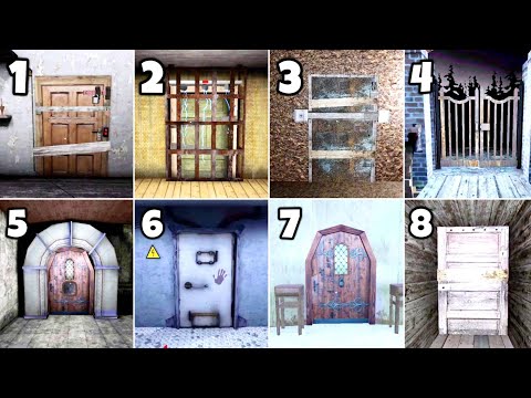 Granny All Chapters 1, 2, 3, 4, 5, 6 Door Escape Full Gameplay | Granny All Chapters Escape Endings