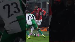 Rafa Leão filth 🥵😮‍💨 #UCL #MilanvsFeyenoord। Sawon Football Zone