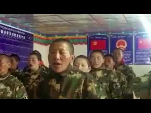 Evicted Tibetan Nuns of Larung Gar forced 2 wear Chinese military uniforms & sing praise to China.