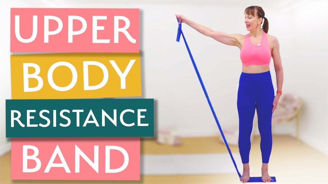 15 Min Upper Body Resistance Band Workout for Strong Back, Arms and Shoulders | Pilates Arm Workout - YouTube