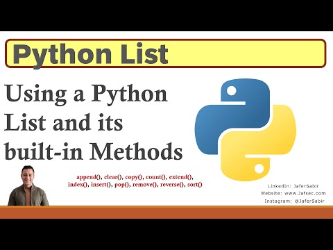 Python List Its Methods Append Count Insert Remove Copy Clear Sort Reverse