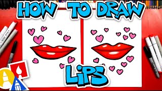 How To Draw A Valentines Day Kissing Lips