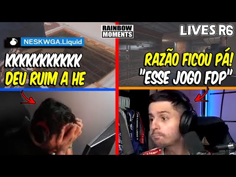 NESK ERRANDO A HE KKKK, RAZAH TILTANDO MUITO COM R6 🤣🤬 A SMG DO LAGONIS - MELHORES MOMENTOS LIVES R6
