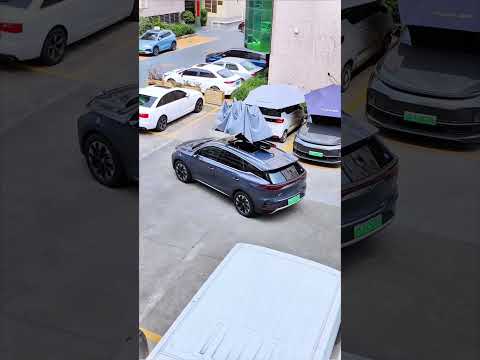 Automatic Folding Car Roof Cover Umbrella Tent 📌 Basically a giant umbrella for your entire car.