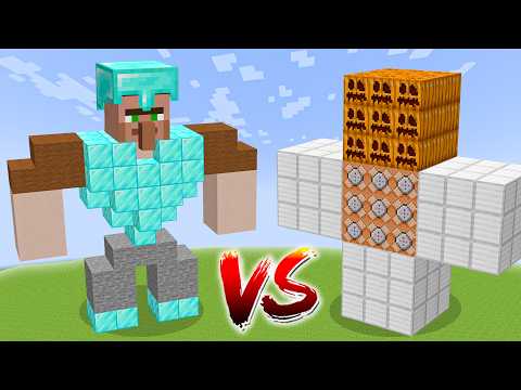 ARMORED VILLAGER vs All Minecraft Bosses - Minecraft Mob Battle