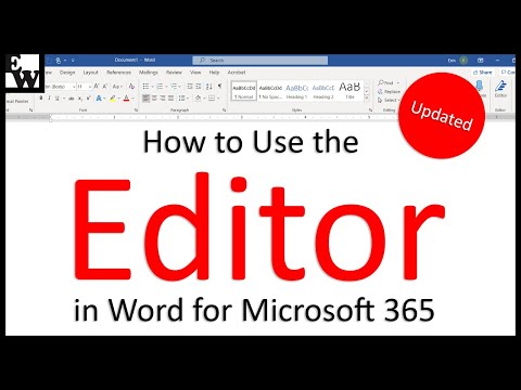 How to Use the Editor in Word for Microsoft 365 (Updated) Video