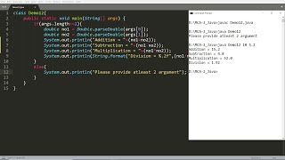 Java - Command Line Program to Convert String to Int, Double &amp; Calculation- Practical Demonstration