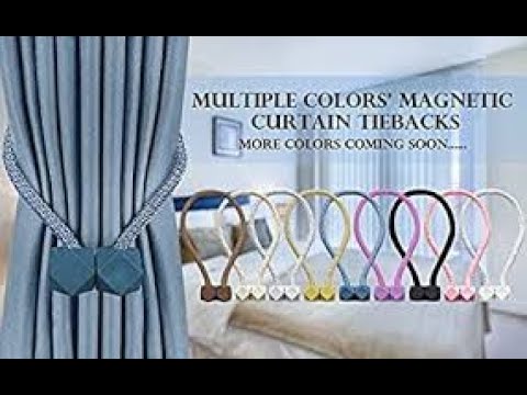 Hexagonal Magnetic Braided Rope Drapery Window Curtains Loop Binding Ties Buckle (Pack of 2)(1441)