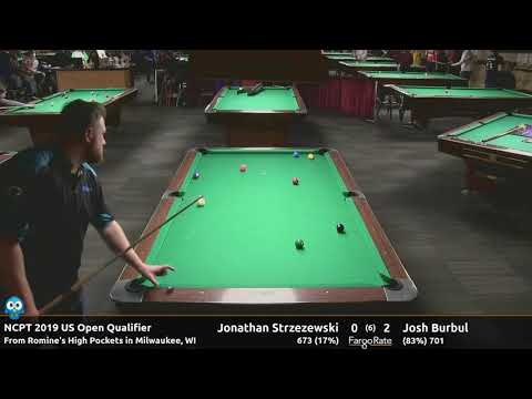 Jonathan Strzezewski vs Josh Burbul (3rd place match) - 2019 NCPT US Open 9-Ball qualifier