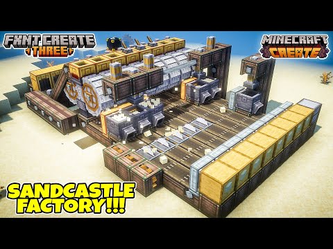I built a Sandcastle Factory in Minecraft Create Mod