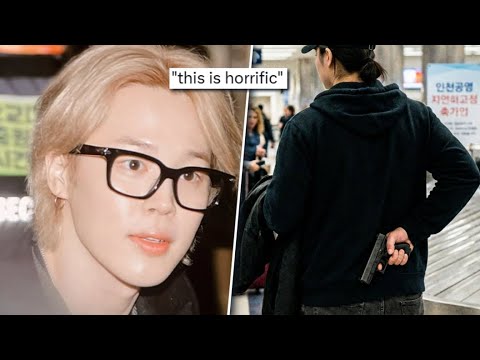 Sasaeng FIRES G*UN At Jimin During His Airport Visit? Seen BLE*EDING At Leg? Reporter Clip TRENDS!