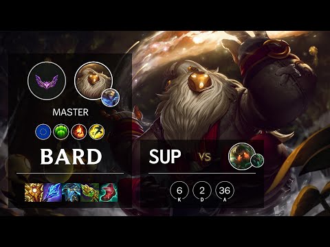 Bard Support vs Nautilus - EUW Master Patch 12.4