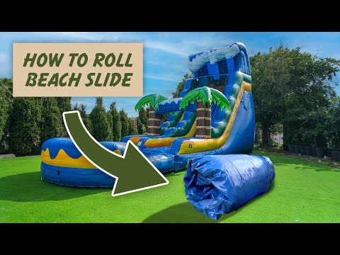 How To Roll And Fold A Waterslide By Yourself | XJUMP
