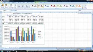 preview picture of video 'How to insert a 3D clustered column chart in Excel.'