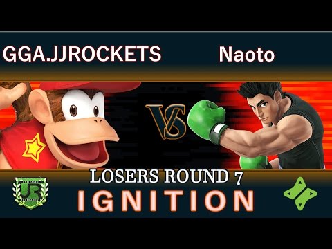 Ignition #43  LOSERS ROUND 7 - GGA.JJROCKETS (Diddy Kong) vs Naoto (Little Mac)