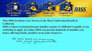 Why IHSS Is the Most Underrated Benefit in California