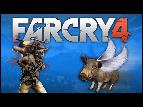 Far Cry 4 Coop Gameplay Part 2 - Funny Moments, Flying Pig DLC & Elephant Riding! (FC4 Multiplayer)