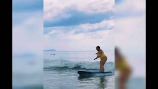 bbw momogie playing on the beach