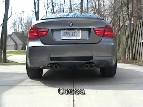 09 M3 Exhaust Factory vs. Corsa