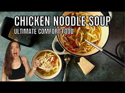 ULTRA COMFORTING CHICKEN PROTEIN NOODLE SOUP! @IndigoNili egg white PSMF noodles.