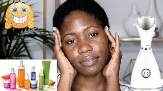 FACE STEAMER SUNDAY ROUTINE // Ole Henriksen Products #angekh