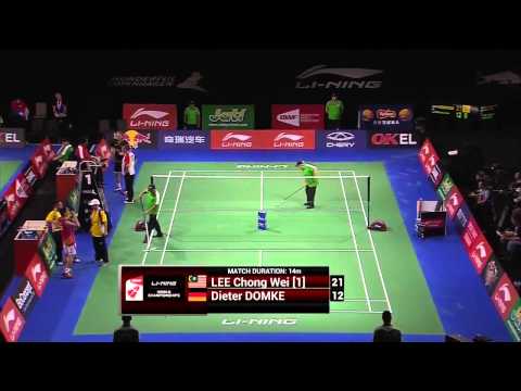 Day 3 - 2014 BWF World Championships - Lee Chong Wei vs Dieter Domke