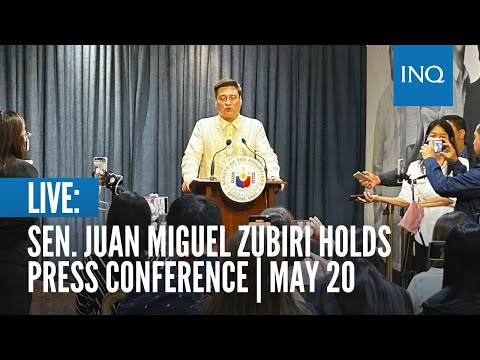 LIVE: Sen. Juan Miguel Zubiri holds press conference May 20