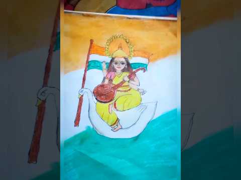 #13 saraswati drawing video #drawing #drawpicture #short #shortvideo