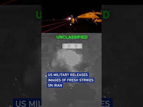 US military releases images of fresh strikes on Iran #worldnow