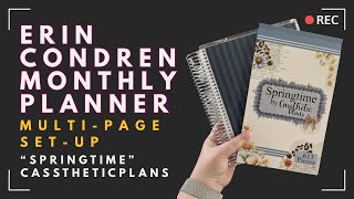 Erin Condren Monthly Planner Set-up | Cassthetic Plans “Springtime”