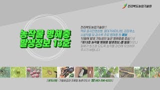 농작물 병해충 발생정보 13호 발표