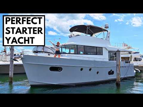U CAN LIVE ON THIS YACHT 😳 2015 Beneteau 50 Swift Trawler Affordable Liveaboard Yacht Tour