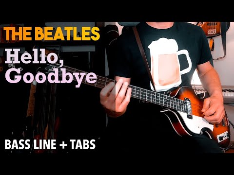 The Beatles - Hello, Goodbye /// BASS LINE [Play Along Tabs]