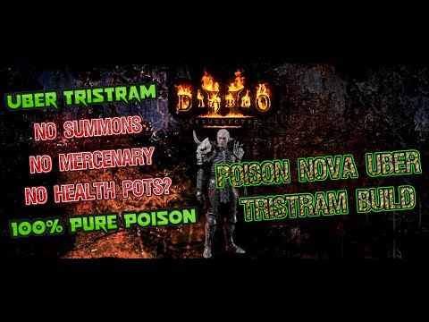 CRAZY 100% Poison Nova Necro Uber Build; No Summons, No Health Pots, No Merc, PURE POISON! RIP UBERS