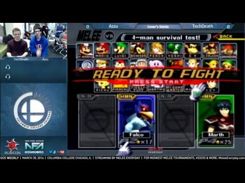 CCC Weekly [3/30/16] - Azzu (Falco) vs. TechDeath (Sheik) - SSBM - Loser's Semis