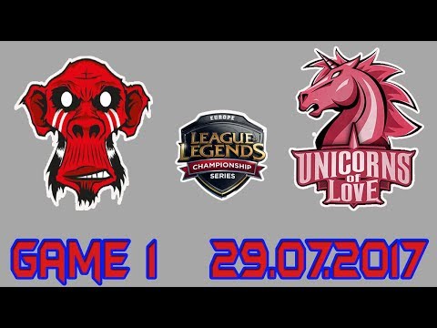 [EU LCS Summer 2017 W8D3] UOL vs MM game 1 Highlights | Unicorns of Love vs Mysterious Monkeys