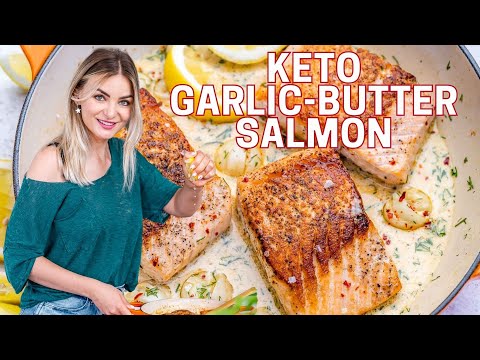 Creamy Garlic Butter Salmon (Keto Recipe)