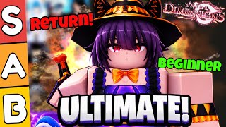 The ULTIMATE Anime Dimensions Tier List! (NEW & RETURNING PLAYERS)