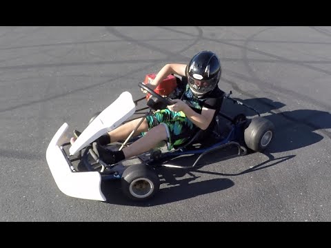 STOCK 9 HP MOTOR TOP SPEED TAV2 CVT DRIFT GO KART