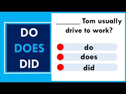 Do, Does, Did: Are You Using Correctly? Grammar Quiz -  20 Questions