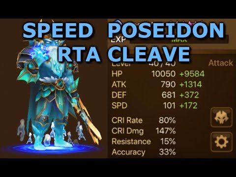 MAXED SKILL SPEED POSEIDON | NEW RTA SEASON PLACEMENTS ! - Summoners War