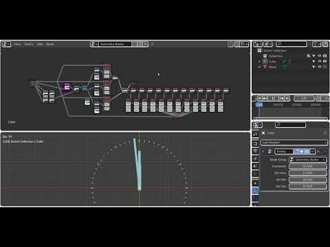Geometry nodes (alpha): Analogue clock