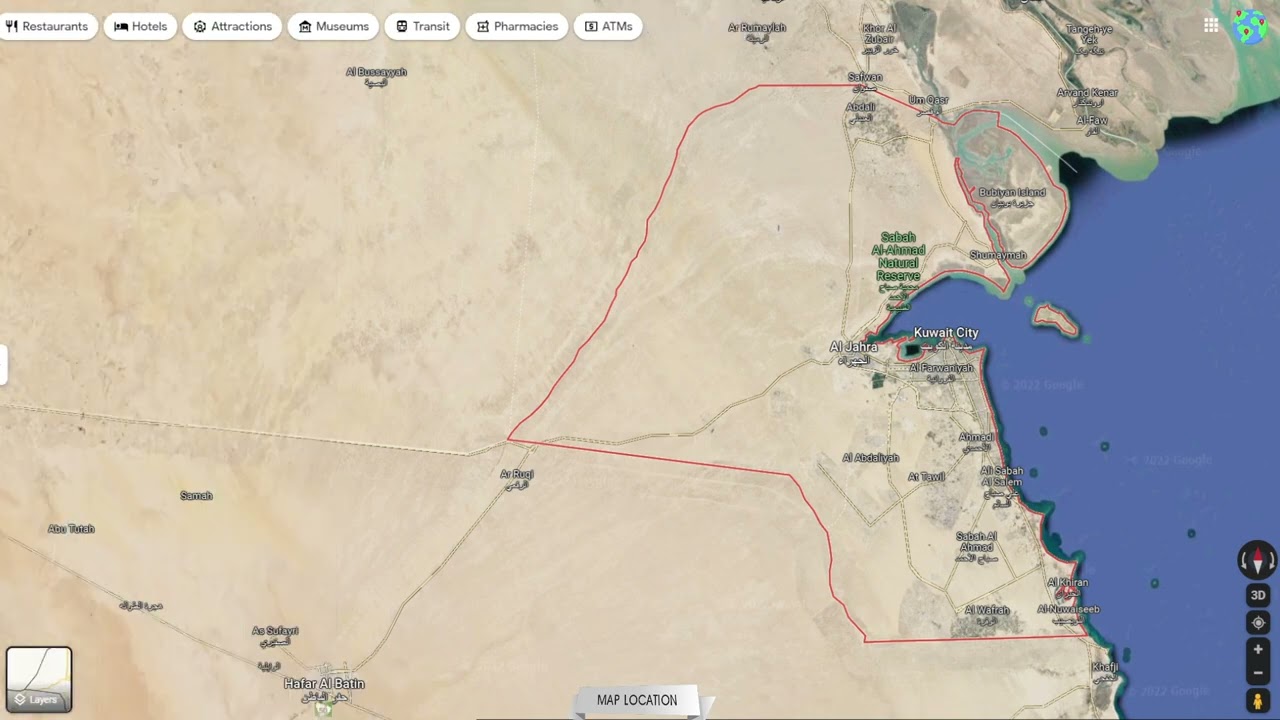 Where on the map - Kuwait