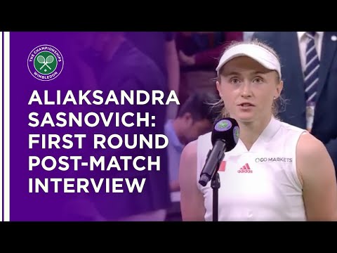 Aliaksandra Sasnovich First Round Interview | Wimbledon 2021