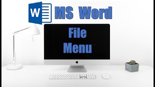 Word File Menu