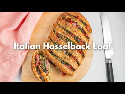 Ooey Gooey Cheesy Italian Hasselback Loaf Bread