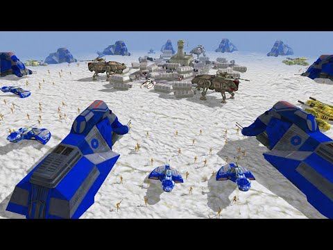Commander Keller's Clone Snow FORT Under Siege! - Men of War: Star Wars Mod Battle Simulator
