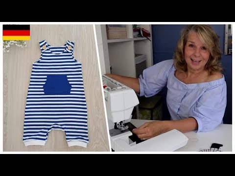Latzhose nähen 🧡 Baby Latzhose 💛 Strampelanzug nähen 🧡 Babyklamotten nähen mit Frocks & Frolics