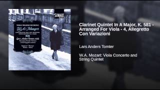 Clarinet Quintet In A Major, K. 581 - Arranged For Viola - 4, Allegretto Con Variazioni