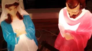 Vintage Empire 4 PC Holy Family Blowmold Set